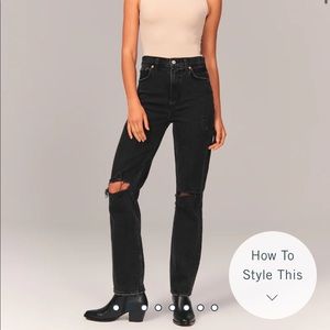 Abercrombie and Fitch Ankle Straight Ultra High Rise Jeans